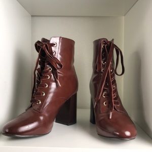 Vintage lace up Booties